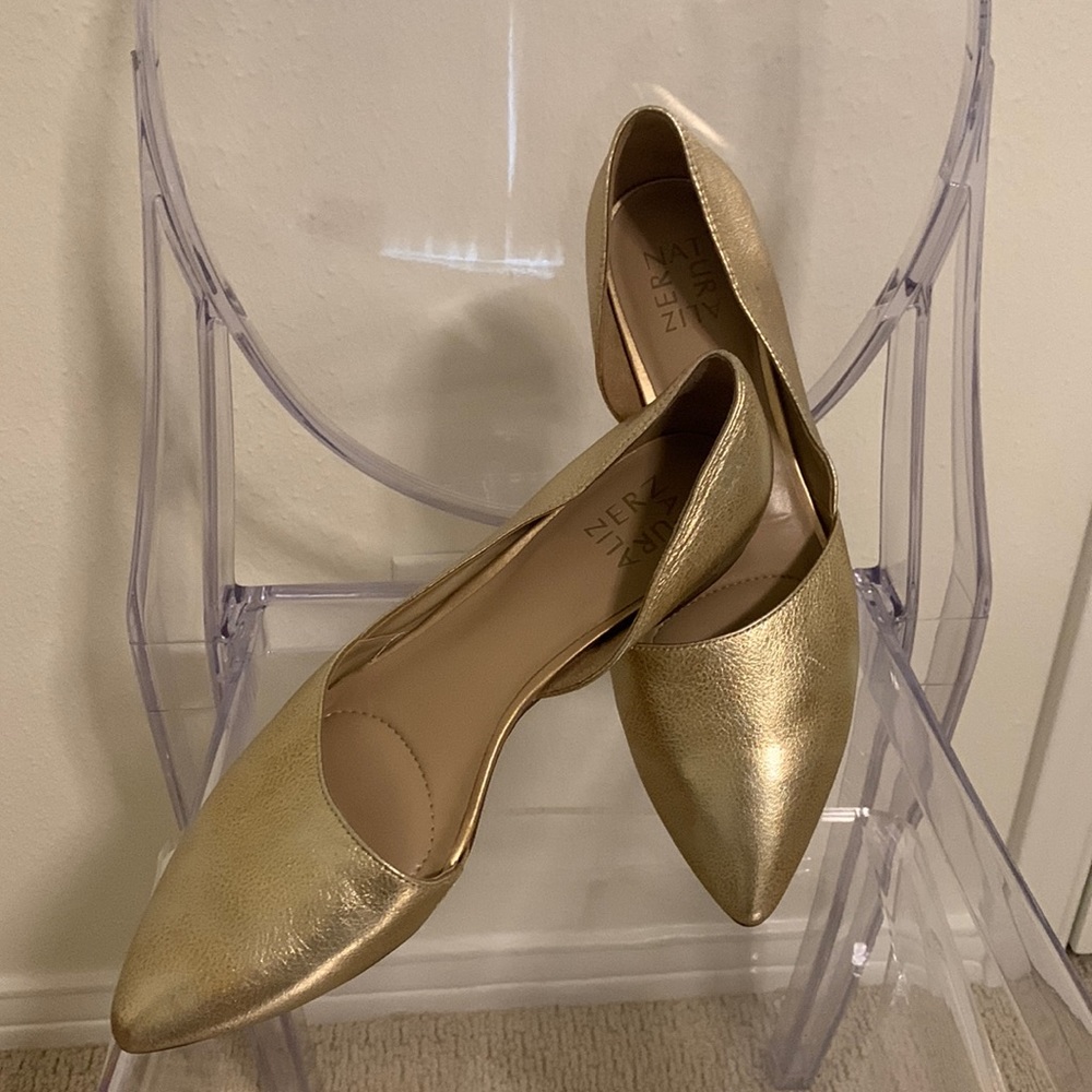 Gold Flats by Naturalizer - New never worn